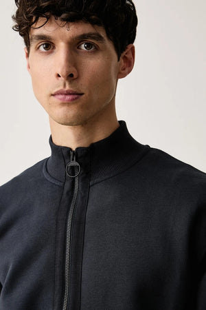 Barbour erkek pamuklu fermuarlı sweatshirt Caldbeck