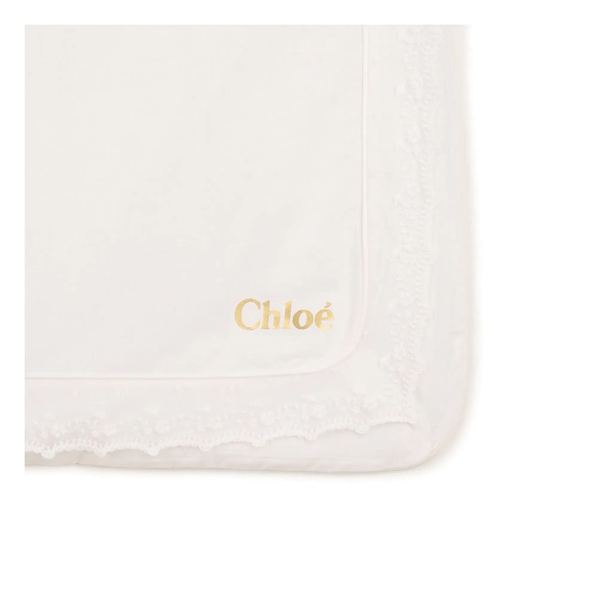 Chloé - Bio-Baumwoll-Schlafanzug und Decke Set | Weiß