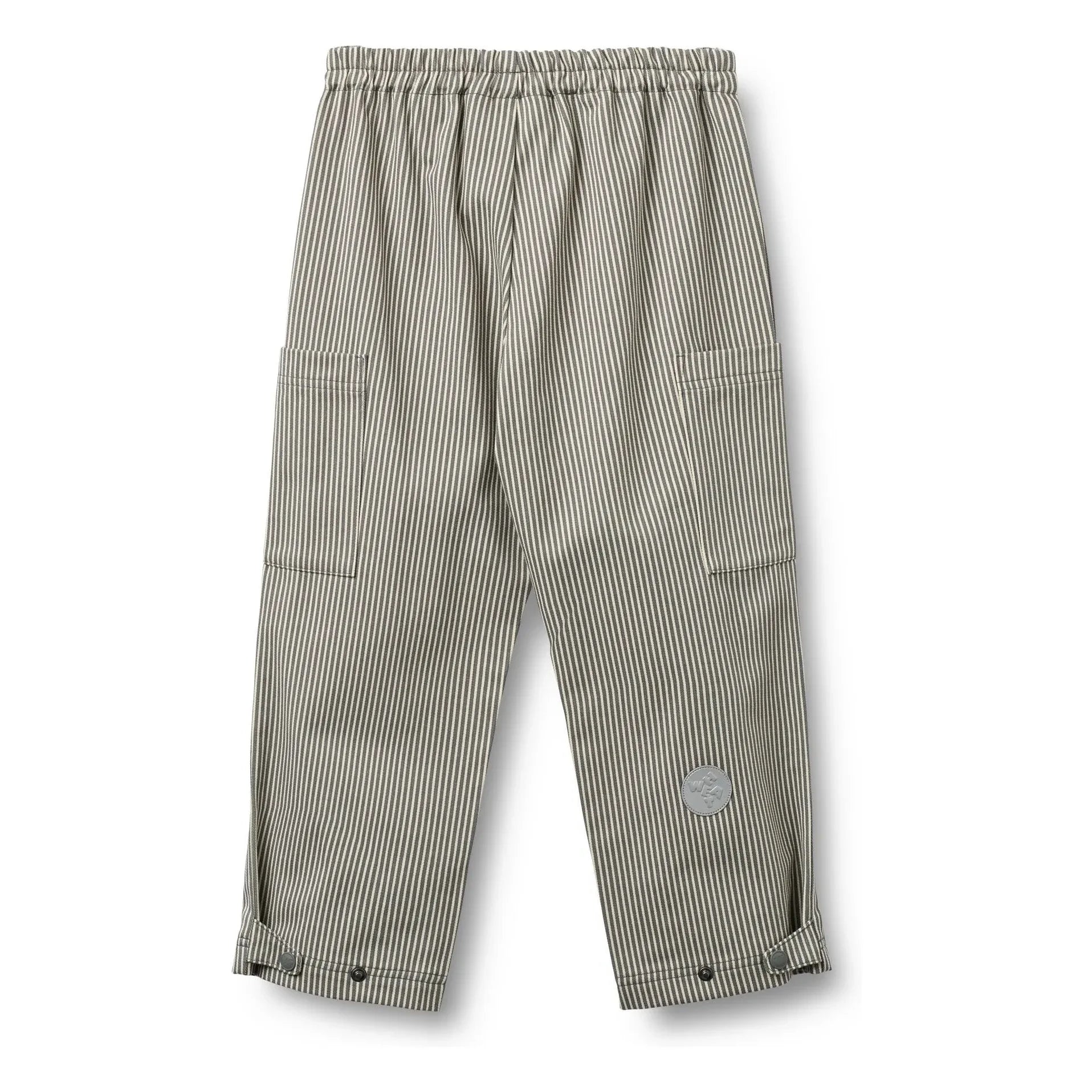 Wheat - Gestreifte Bio-Baumwollhose Kalloa | Grau