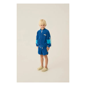 The Campamento - Sweatshirt mit Reißverschluss aus Frottee mit Farbblöcken | Marineblau