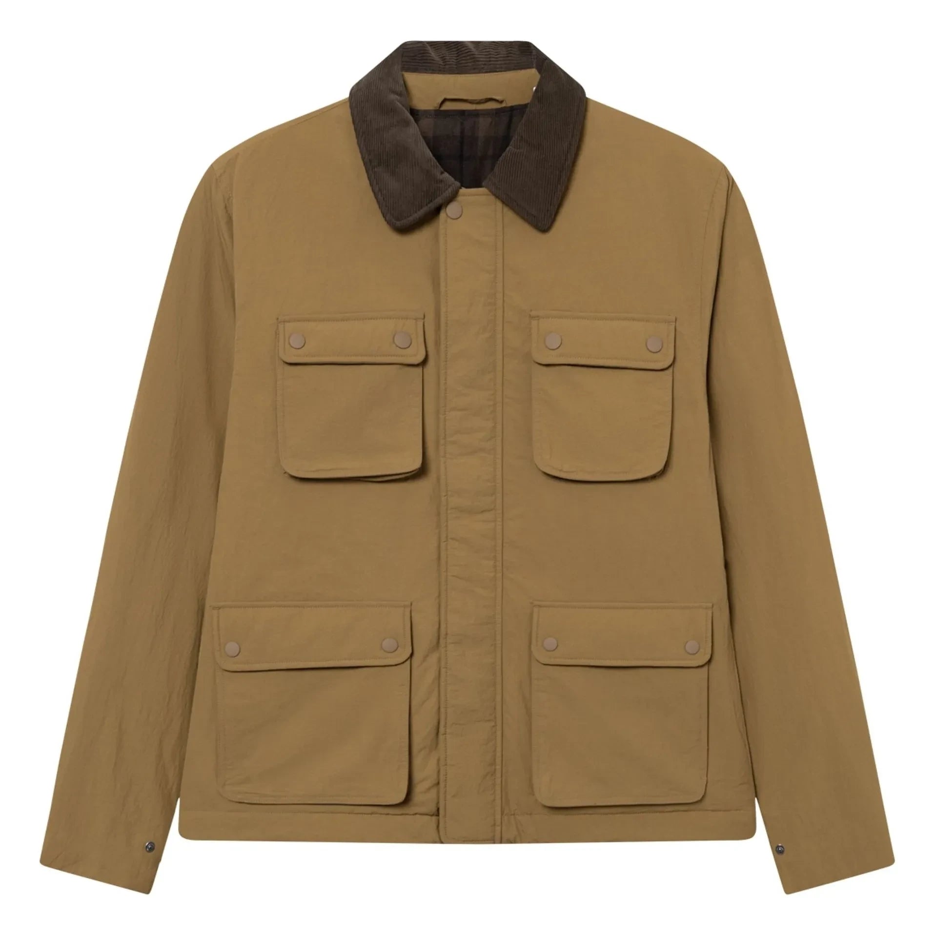 Les Deux - Nero Tech Jacket mit kontrastierendem Kragen | Camel