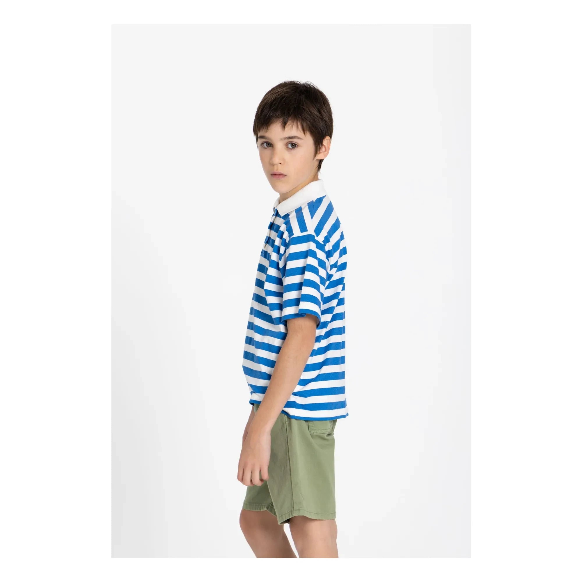 Smallable Kid - Tilo Gestreiftes Poloshirt aus Bio-Baumwolle | Königsblau