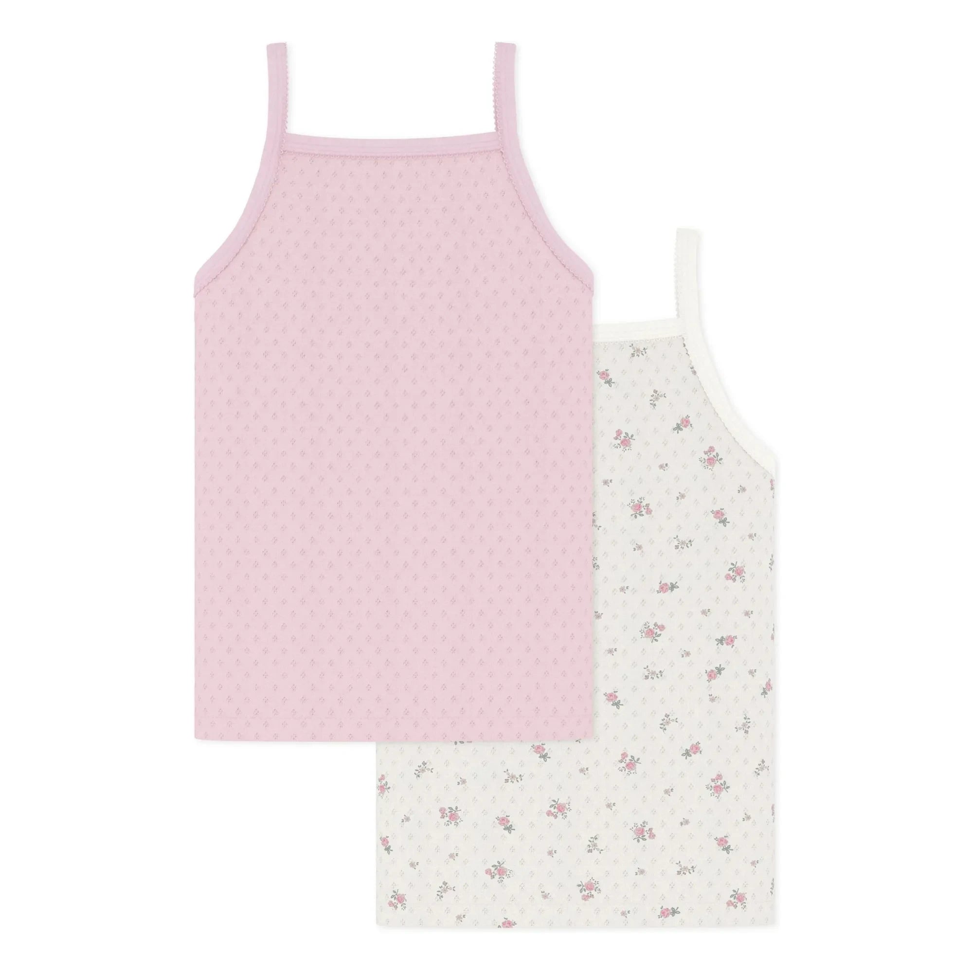Petit Bateau - Spitzentop mit Gänseblümchen-Muster | Rosa