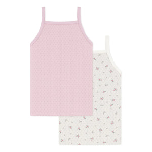 Petit Bateau - Spitzentop mit Gänseblümchen-Muster | Rosa