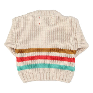 Piupiuchick – Gestreifter Pullover aus Bio-Baumwolle | Ecru