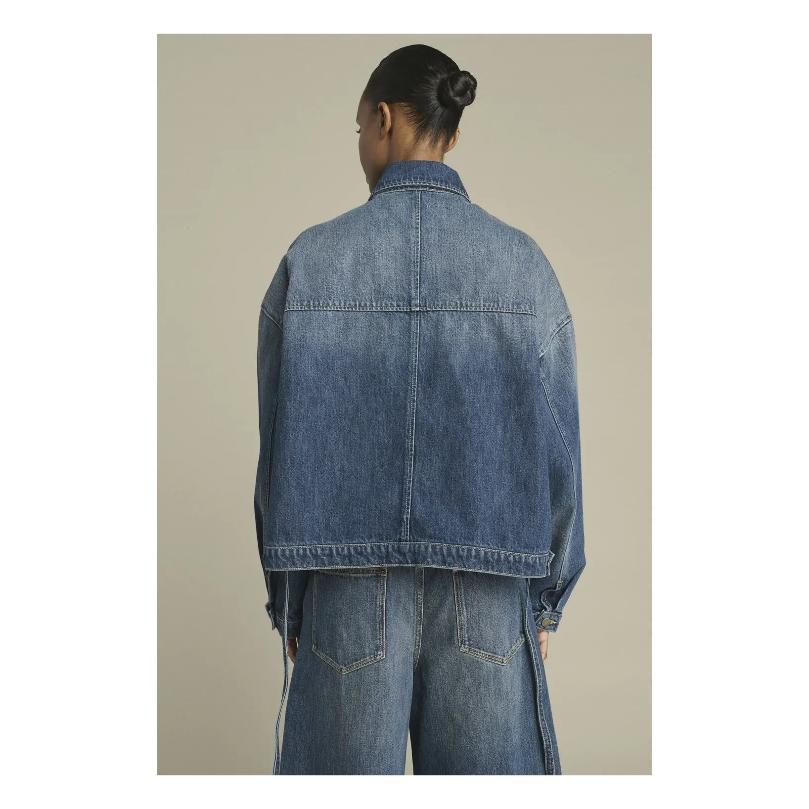 Soeur - Lys Denim Organik Pamuk Ceket | Yıkanmış mavi