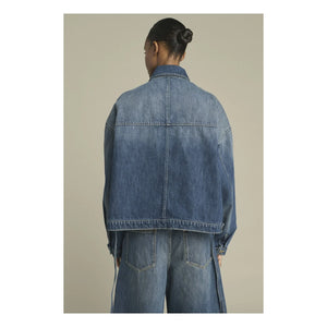 Soeur - Lys Denim Organik Pamuk Ceket | Yıkanmış mavi