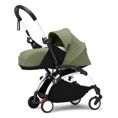 Stokke® - YOYO³ 0+ Neugeborenen-Kinderwagen Weißes Gestell | Olive