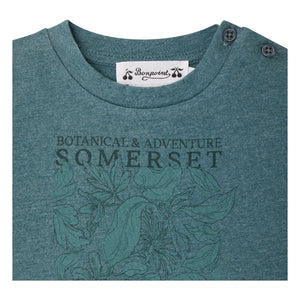 Bonpoint - Tom T-Shirt Bio-Baumwolle | Pfauenblau