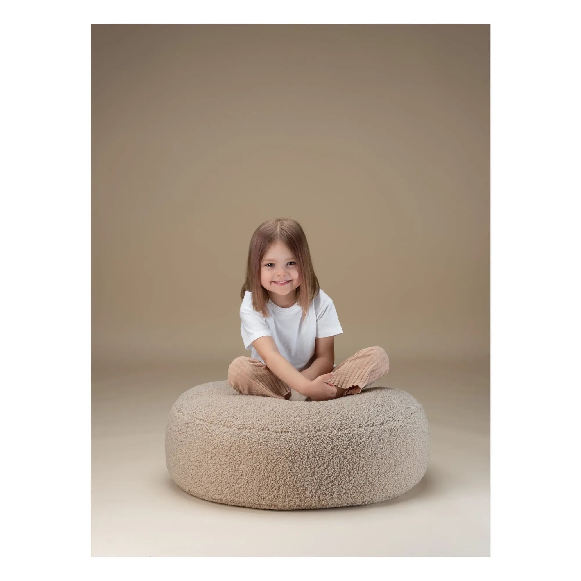 Wigiwama - Teddy-Pouf | Beige