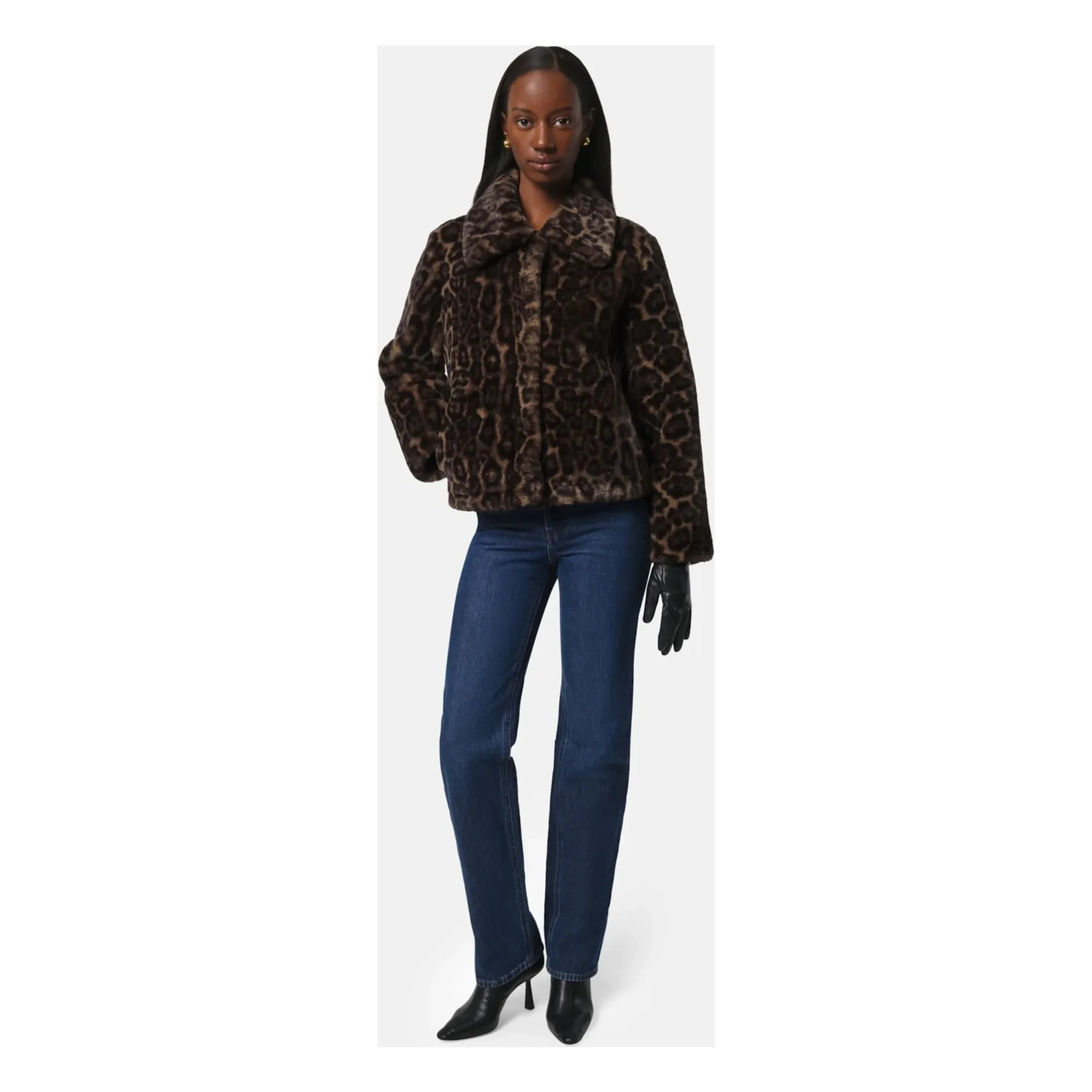 Apparis - Elis Leoparden-Jacke aus recycelten Fasern | Braun