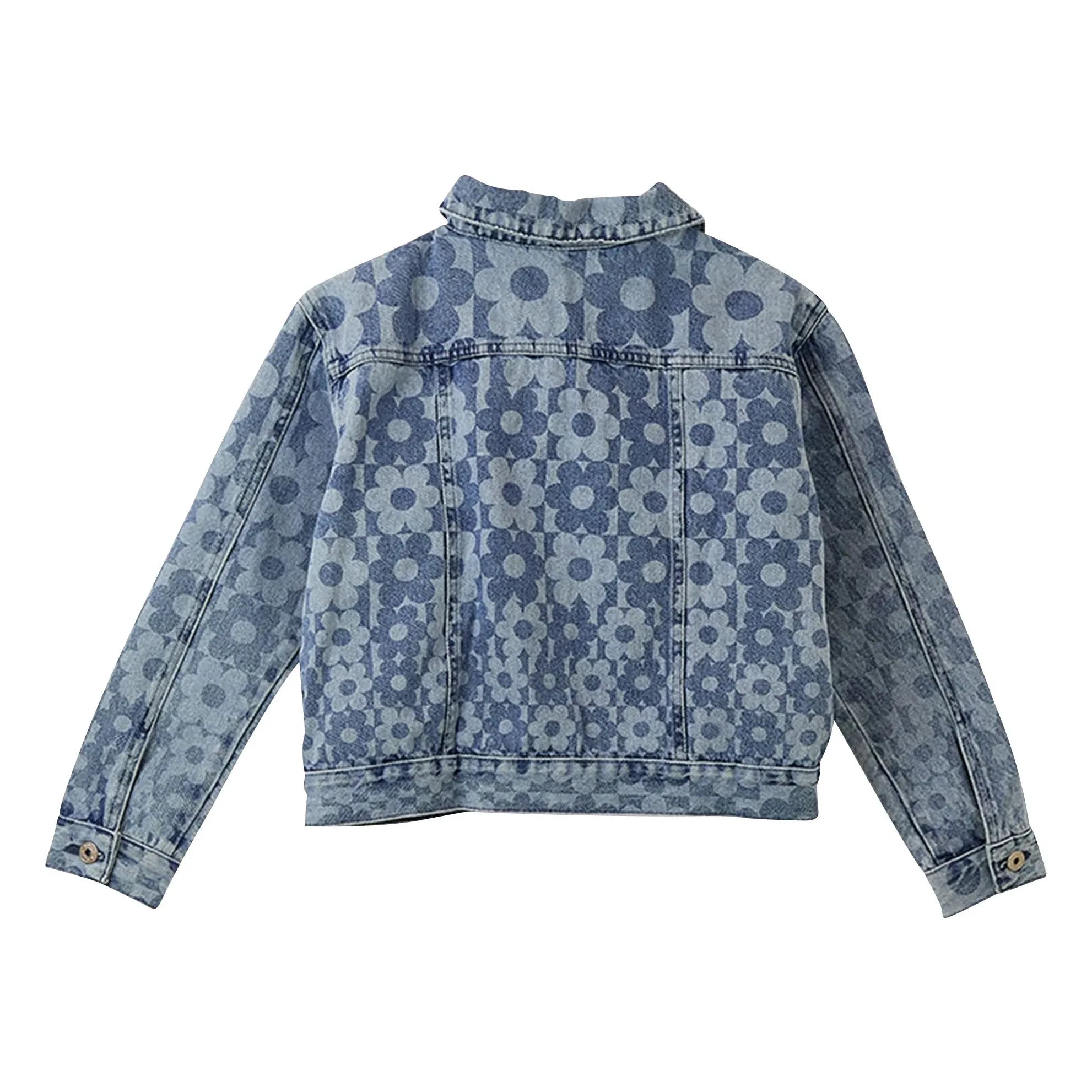 Fabula - Jeans Blumenjacke | Hellblau