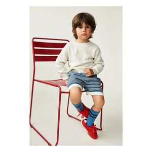 FUB - Bio-Baumwolle Feinstrick Karoshorts | Ecru