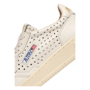 Autry - Medalist Low Openwork Ledersneaker | Creme