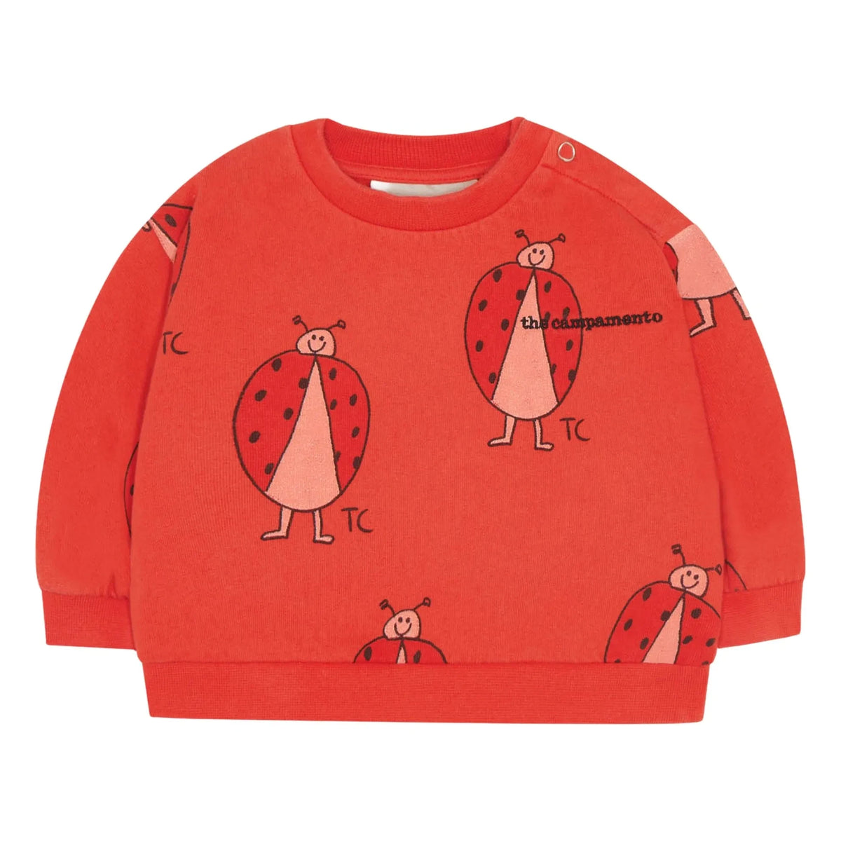 The Campamento - Baby-Mädchen Marienkäfer-Sweatshirt | Rot