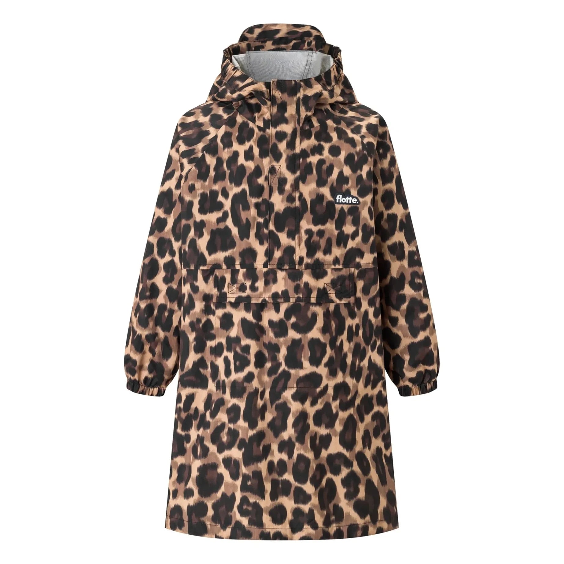 Flotte - Gabrielito Leoparden-Regenponcho aus recycelten Fasern | Braun