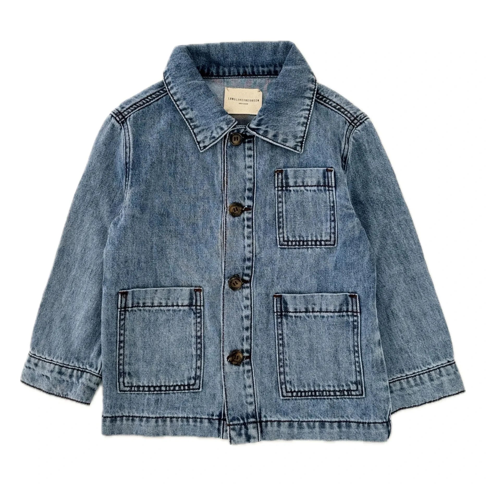 Longlivethequeen - Jeansjacke mit Taschen | Hellblau Jeans