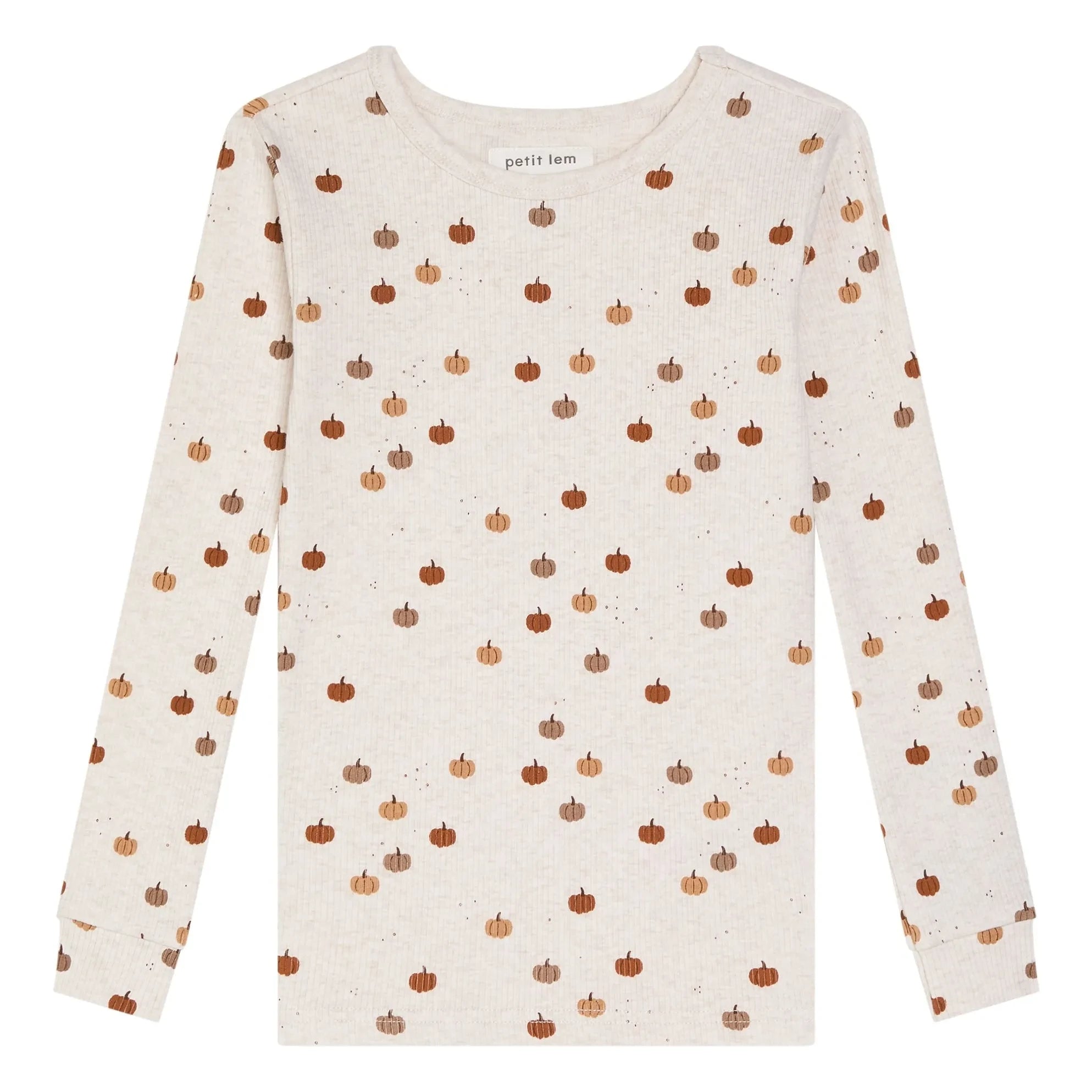 Petit Lem - Bio-Baumwoll-Kürbis-Struktur-Pyjama | Grau