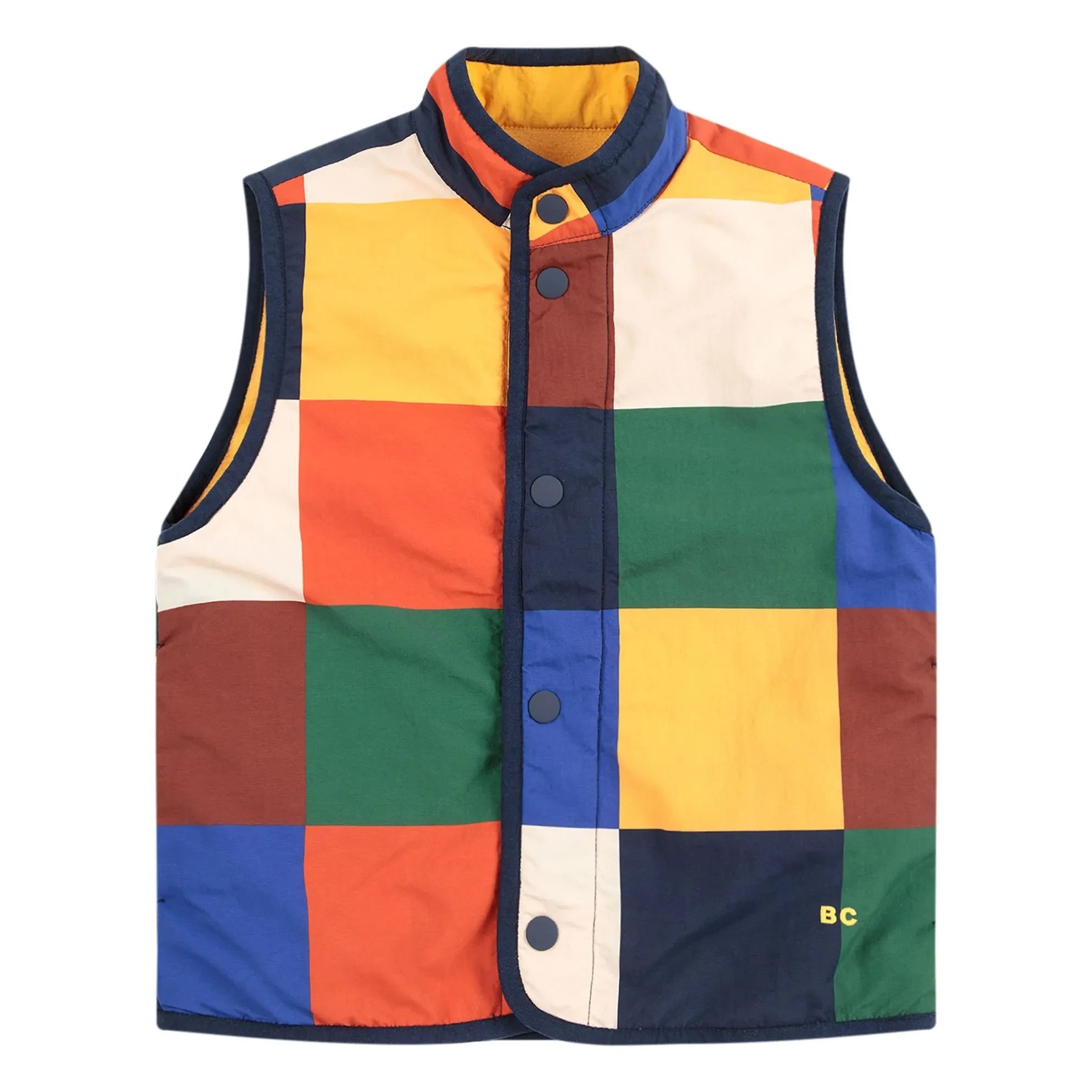 Bobo Choses - Wendbare ärmellose Jacke aus recycelter Faser | Gelb
