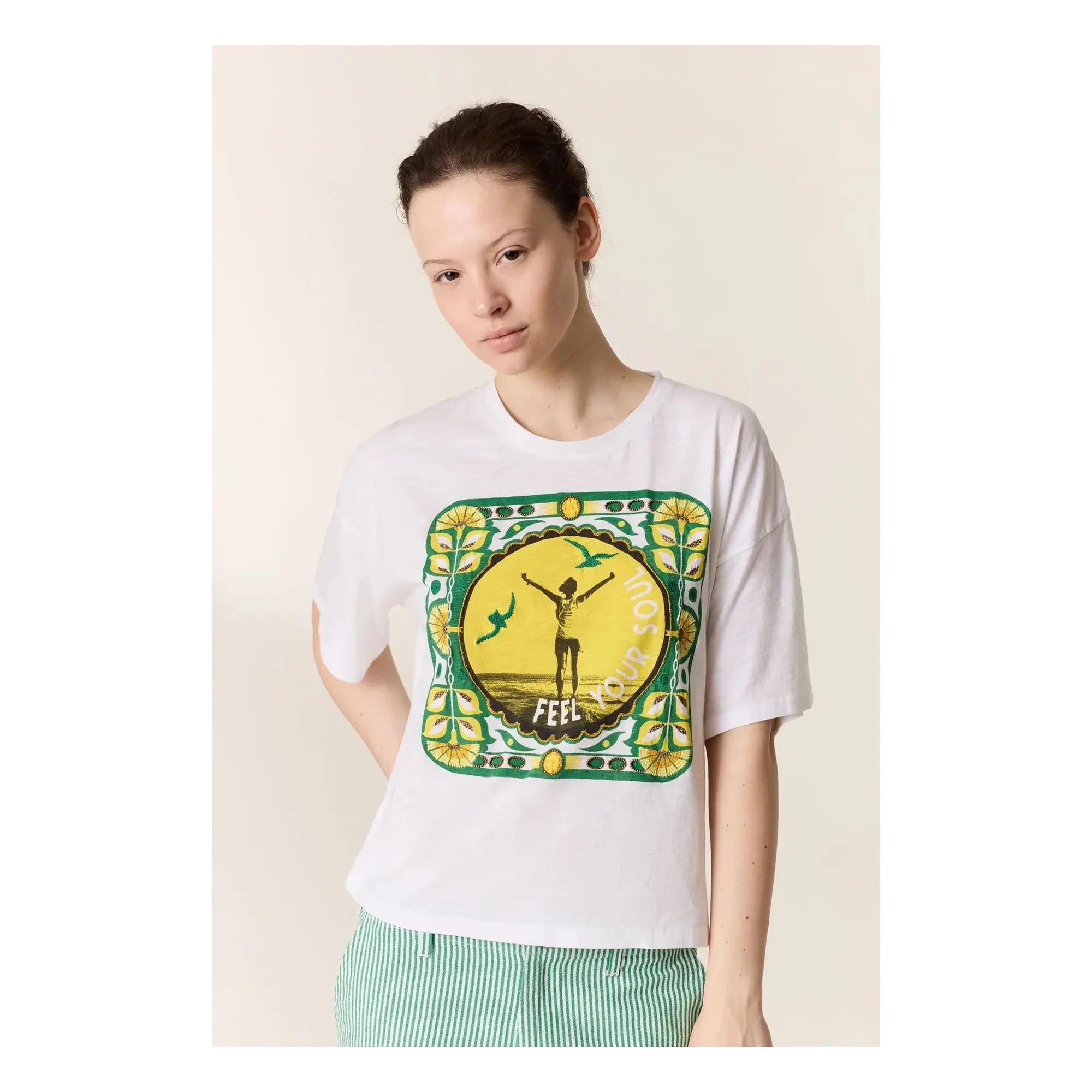 Leon & Harper - Feel Your Soul T-Shirt Bio-Baumwolle | Weiß