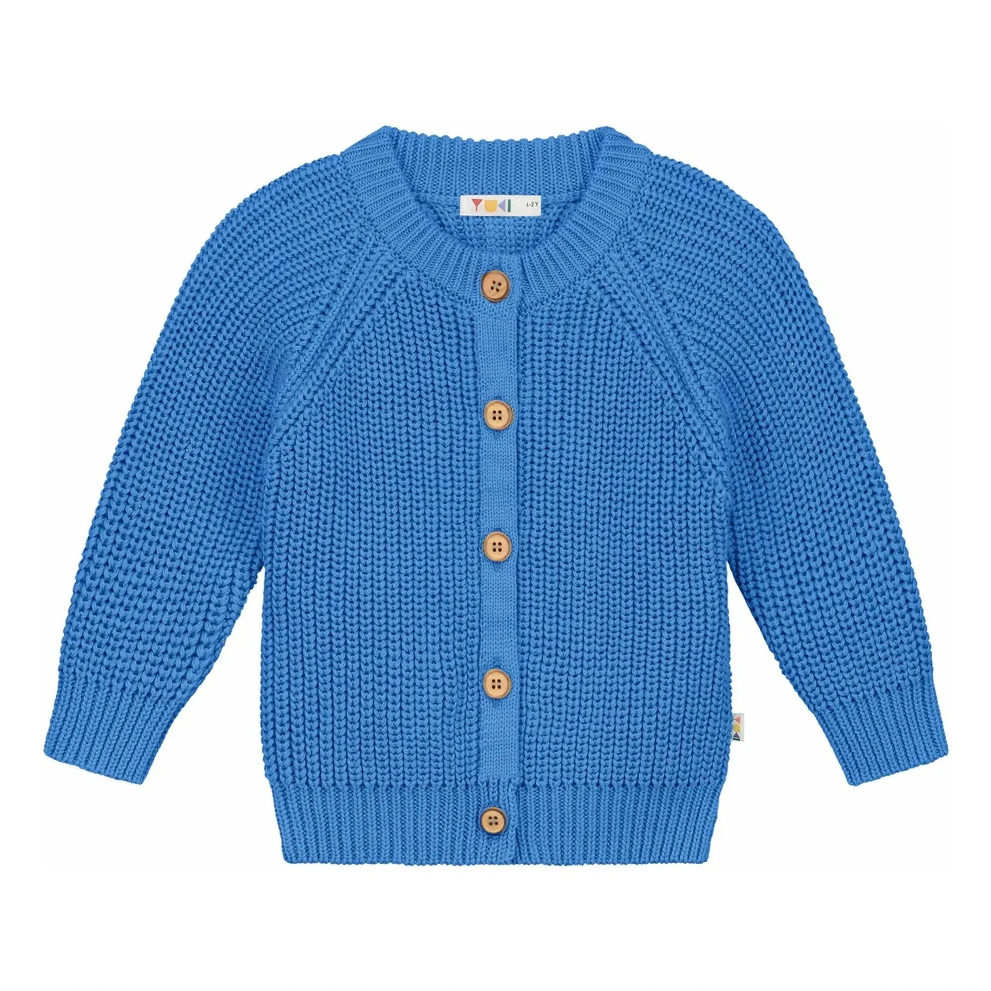 Yuki - Raglan-Cardigan aus Bio-Baumwolle | Blau