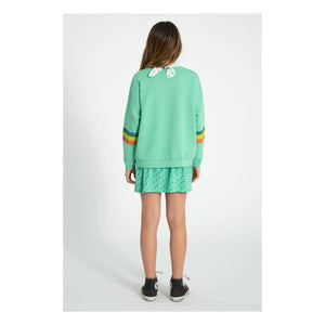 Piupiuchick - Gestreiftes Sweatshirt Bio-Baumwolle | Grün