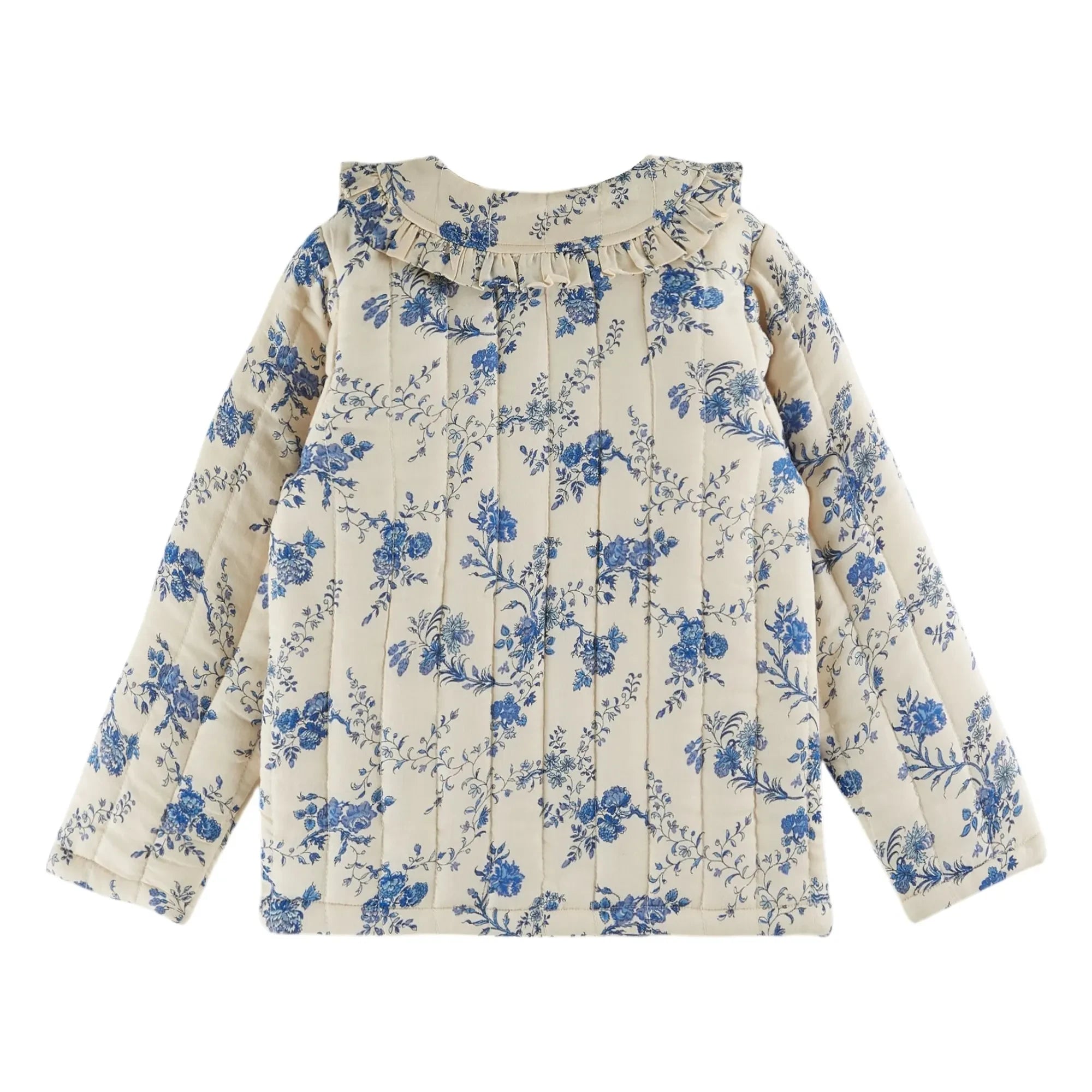 Emile et Ida - Gesteppte Jacke mit Blumenmuster | Ecru