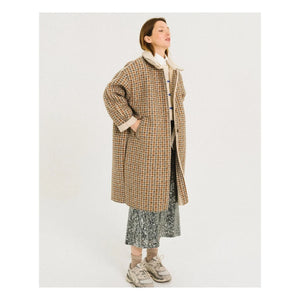Tinsels - Fırfırlı Ekose Kaban | Hardal