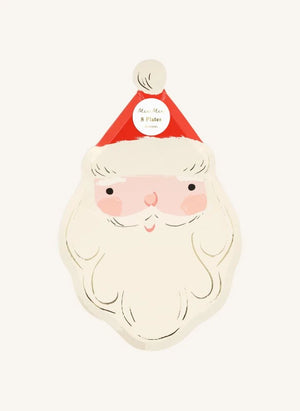 Meri Meri - Weihnachtsmann-Geschirr - 8er Set