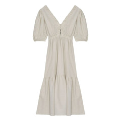 the new society - Leinenkleid Aloe | Sand