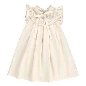 Bebe Organic - Jora Spitzenkragen Kleid | Blassgelb
