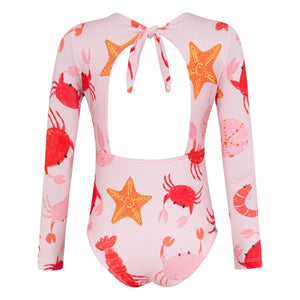 Pepita & Me - Sonnenschutz Overall Langarm | Hellrosa