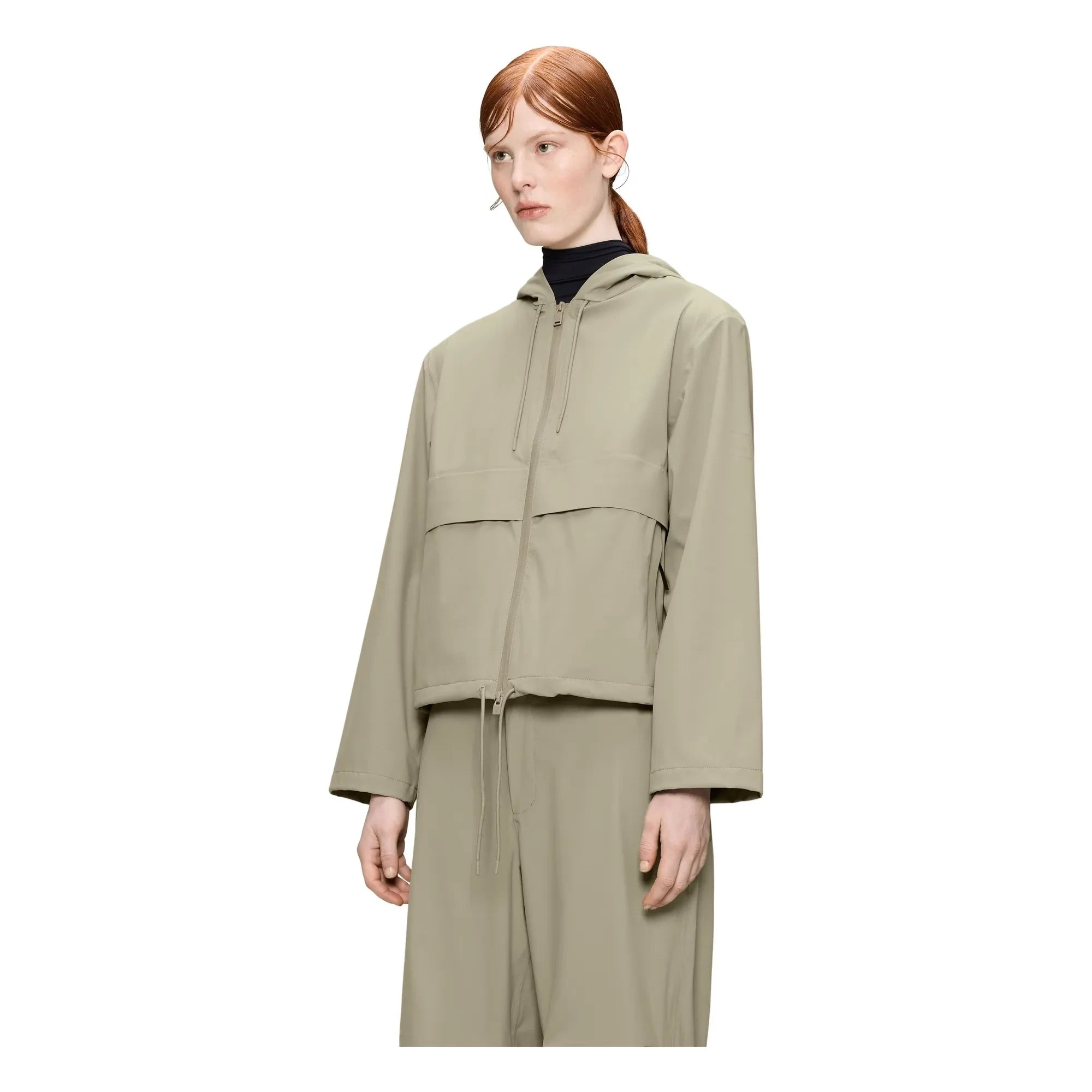 Rains – Suva Hardshell Short Drawstring Jacket W3 | Beige