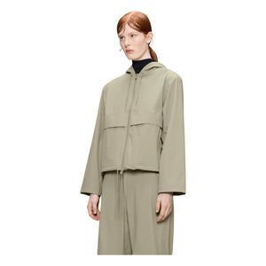 Rains – Suva Hardshell Short Drawstring Jacket W3 | Beige