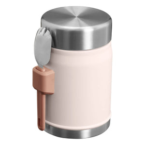 Stanley 1913 – Legendärer Thermobehälter mit Löffel/Gabel 0,4 L | Pale Pink
