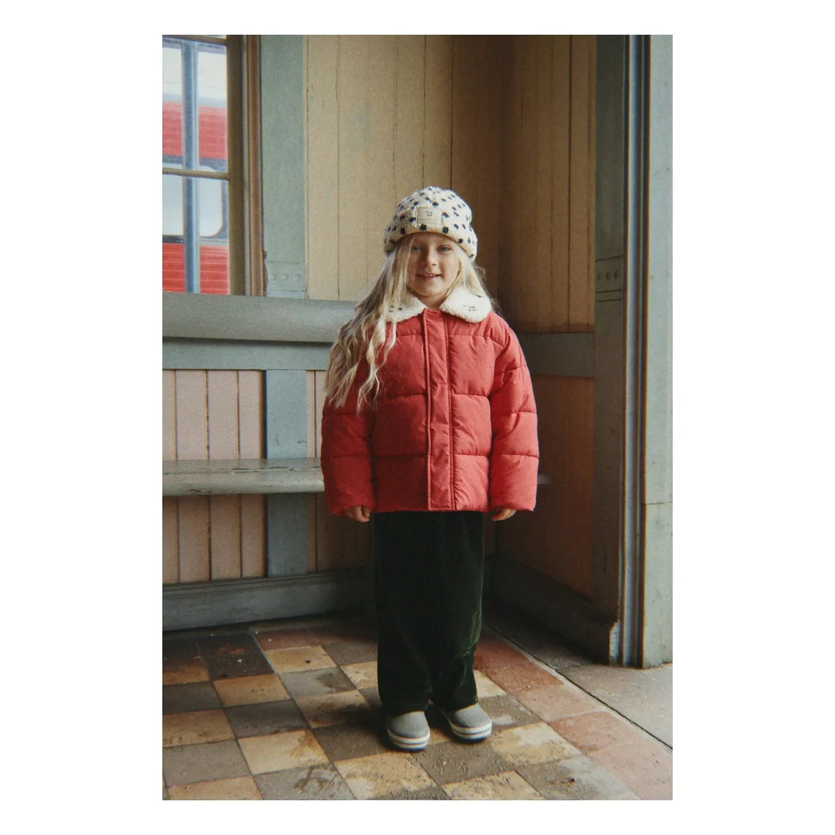 Konges Sløjd - Beanie Sherpa Jody Pois Geri Dönüştürülmüş Elyaf | Ekru