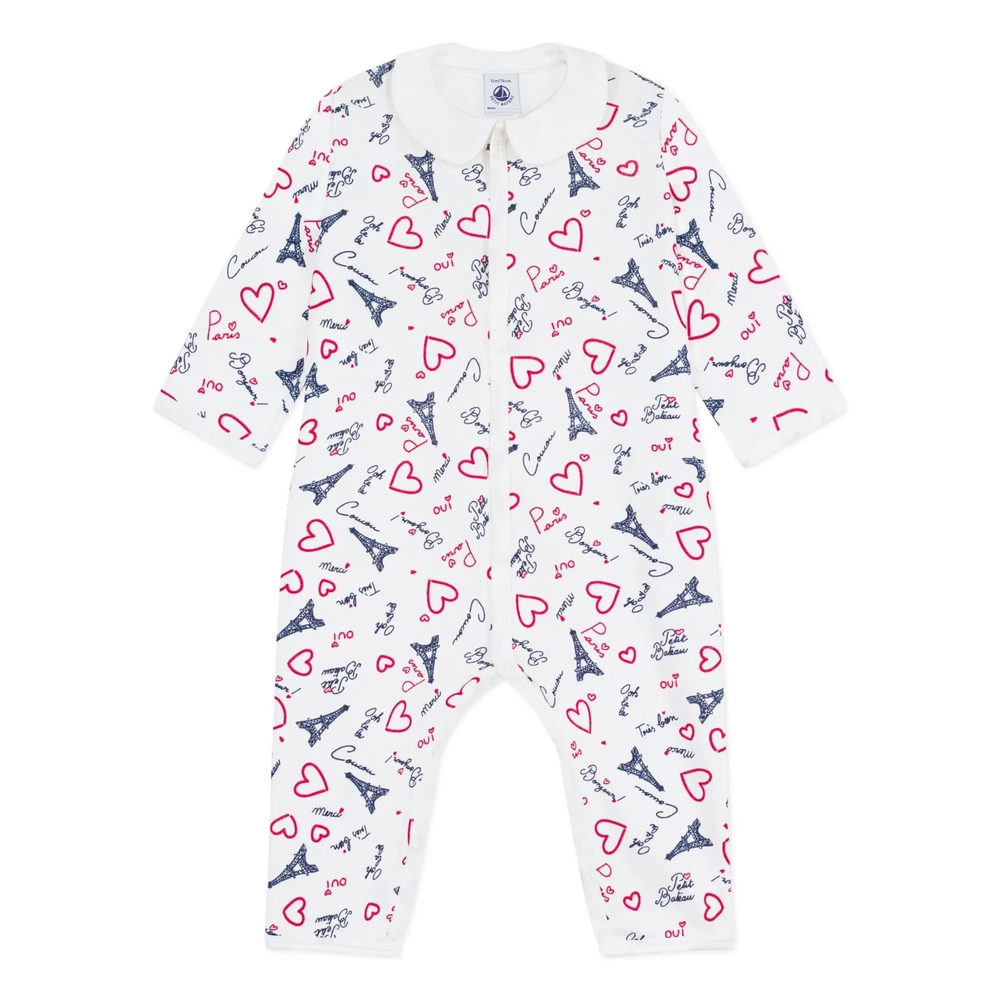 Petit Bateau - Pyjama Dors Bien Paris | Weiß