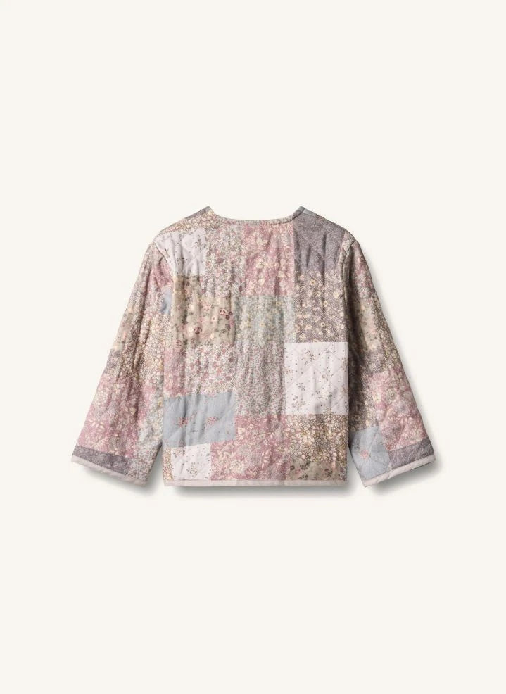 Wheat - Ima Patchwork Organik Pamuklu Kapitone Ceket | Açık Pembe