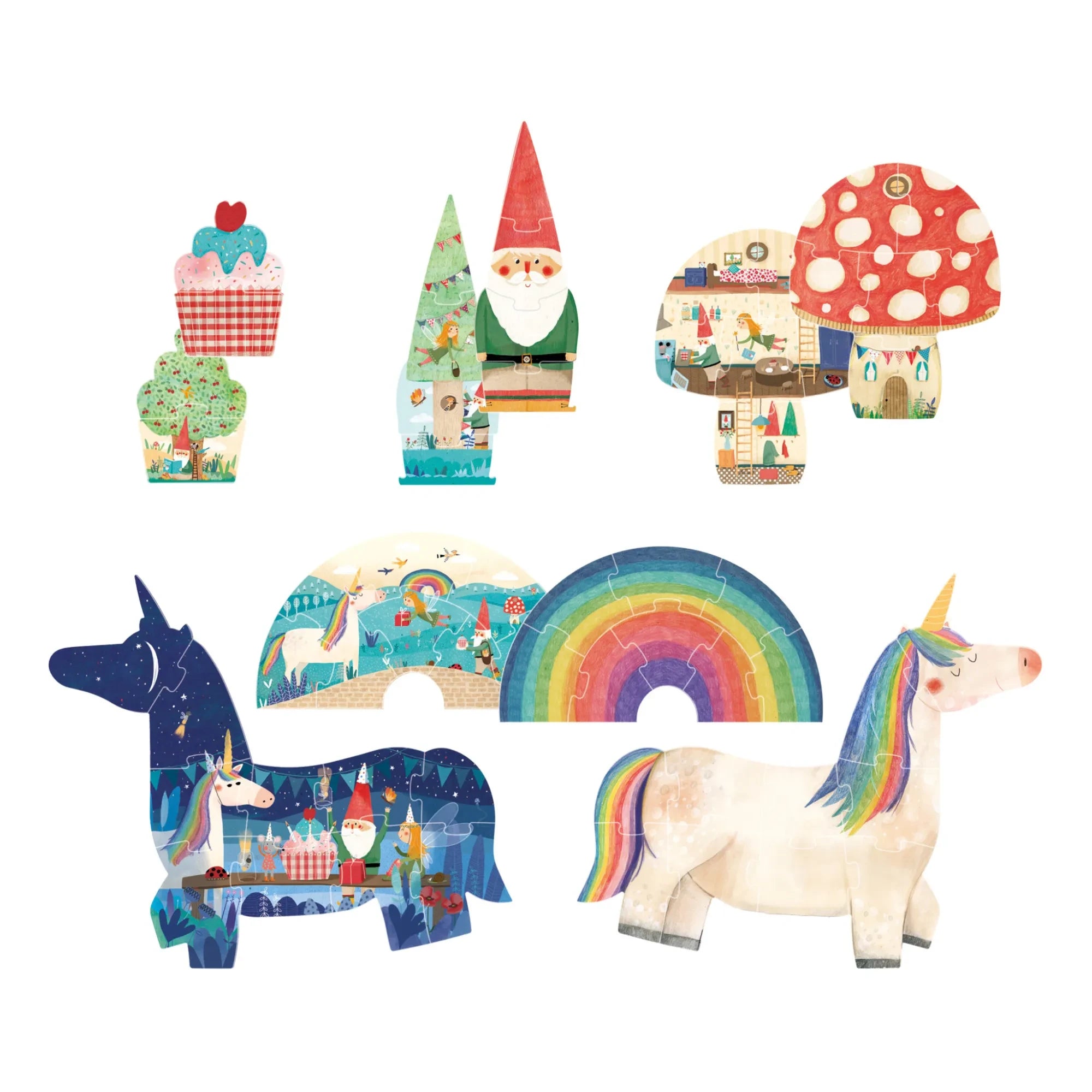 Londji - Happy Birthday Einhorn-Puzzle - 5er Set