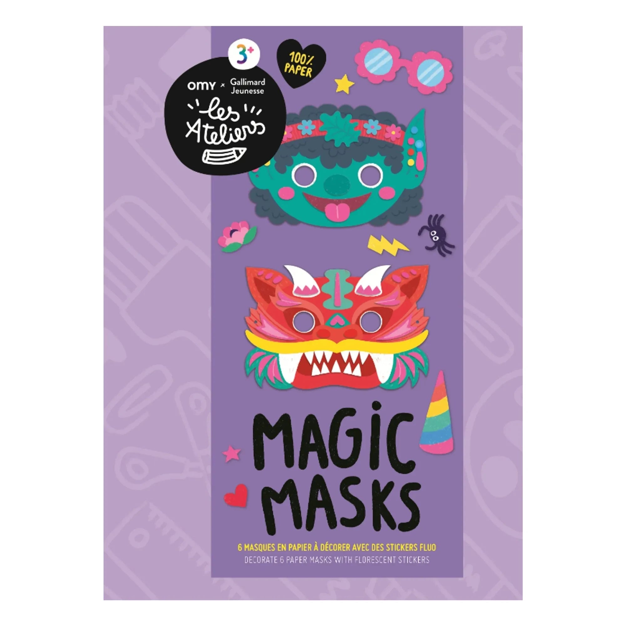 Omy x Gallimard Jeunesse - Set mit 6 magischen Masken