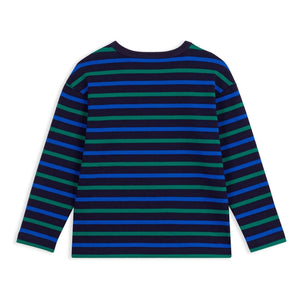 Petit Bateau - Badge'li Marinière Tişört | Mavi