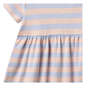 Wheat - Gestreiftes Anna Jerseykleid Bio-Baumwolle | Blassrosa