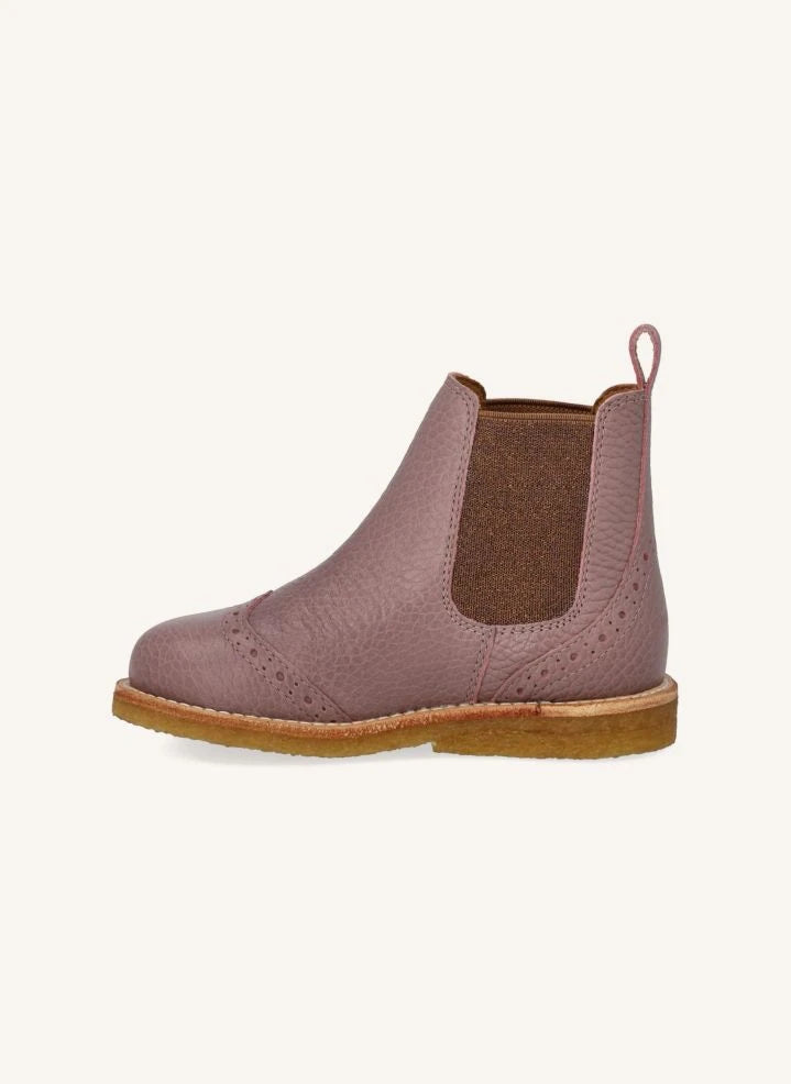Angulus - Chelsea Brogue Botlar | Toz Pembe