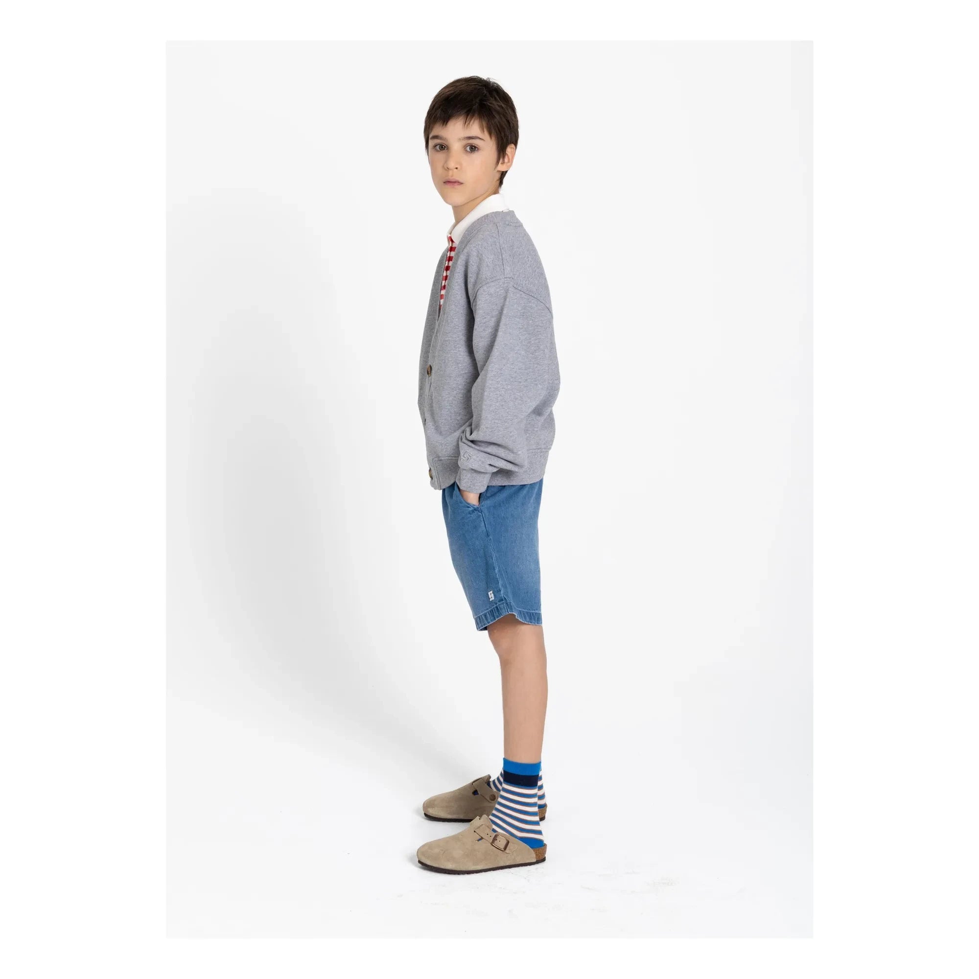 Smallable Kid - Ostmark Strickjacke aus Bio-Baumwolle | Grau meliert