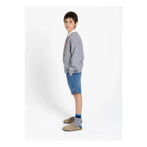 Smallable Kid - Ostmark Strickjacke aus Bio-Baumwolle | Grau meliert