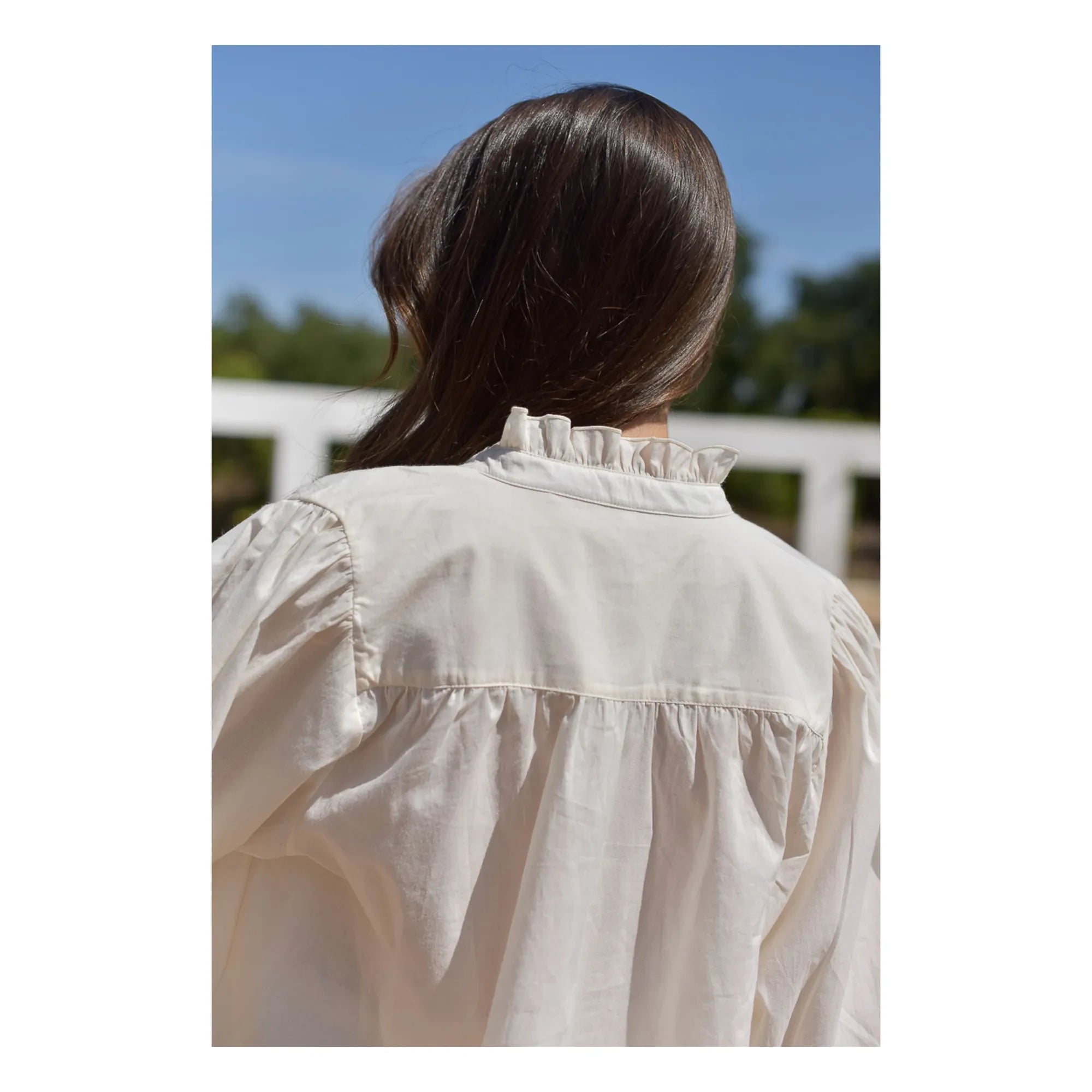 Marlot Paris - Dahlia Seersucker Bluse - Damenkollektion | Ecru