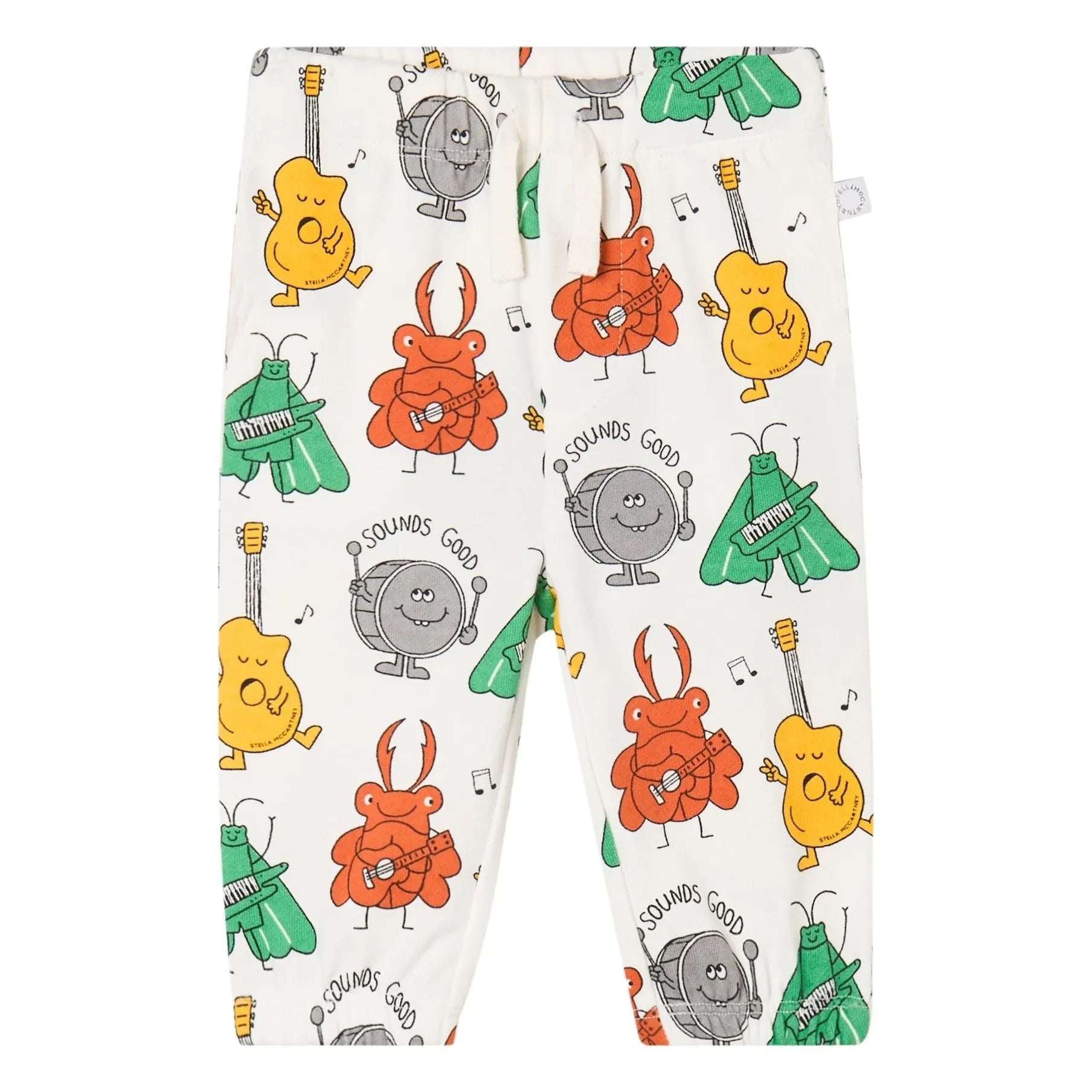 Stella McCartney Kids - Jogginghose aus Bio-Baumwolle mit Musikmotiv | Elfenbein