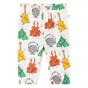 Stella McCartney Kids - Jogginghose aus Bio-Baumwolle mit Musikmotiv | Elfenbein