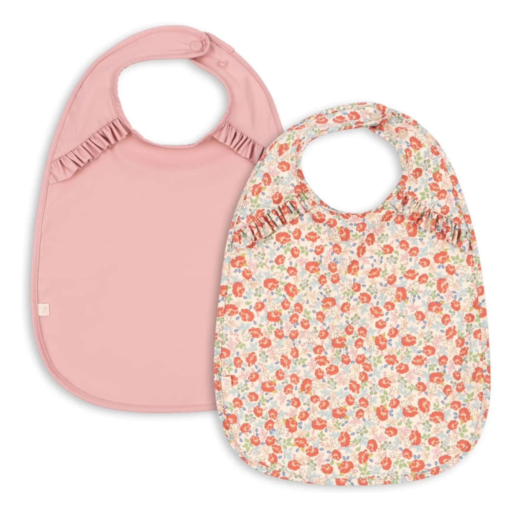 Konges Sløjd - Kaluka Lätzchen mit Rüschen - 2er-Set | Rosa