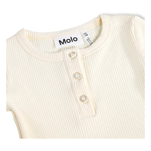 Molo - Rosey Cord-T-Shirt mit Knopfleiste | Ivory